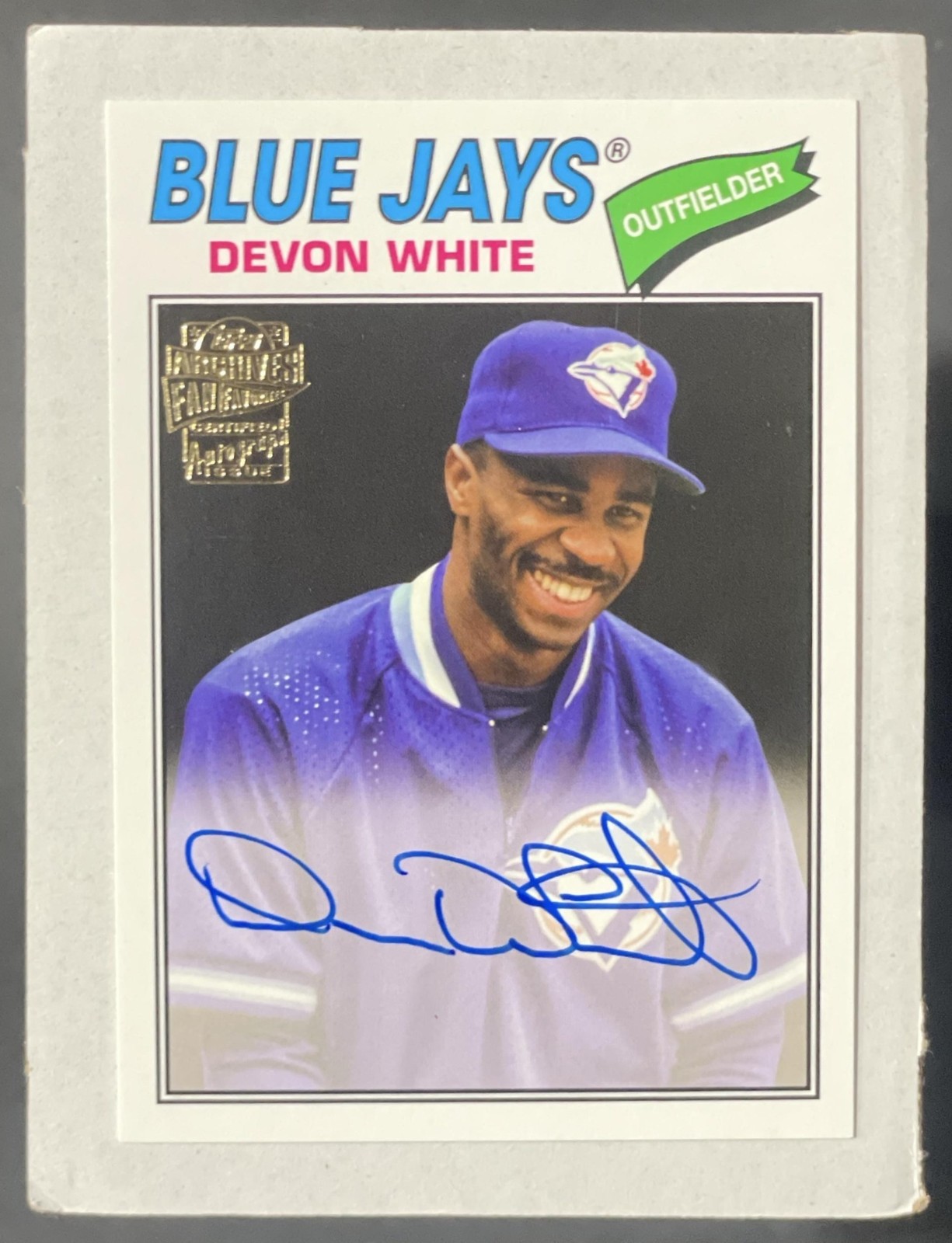 2023 Topps Archives Devon White #77FF-DWT Fan Favorites Auto Blue Jays