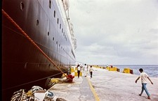 Orig 1985 Slide MS Nieuw Amsterdam Holland America Ship Promenade Deck H32