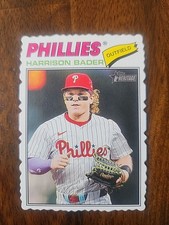 2026 Topps Heritage Baseball SP Deckle Edge Harrison Bader #357