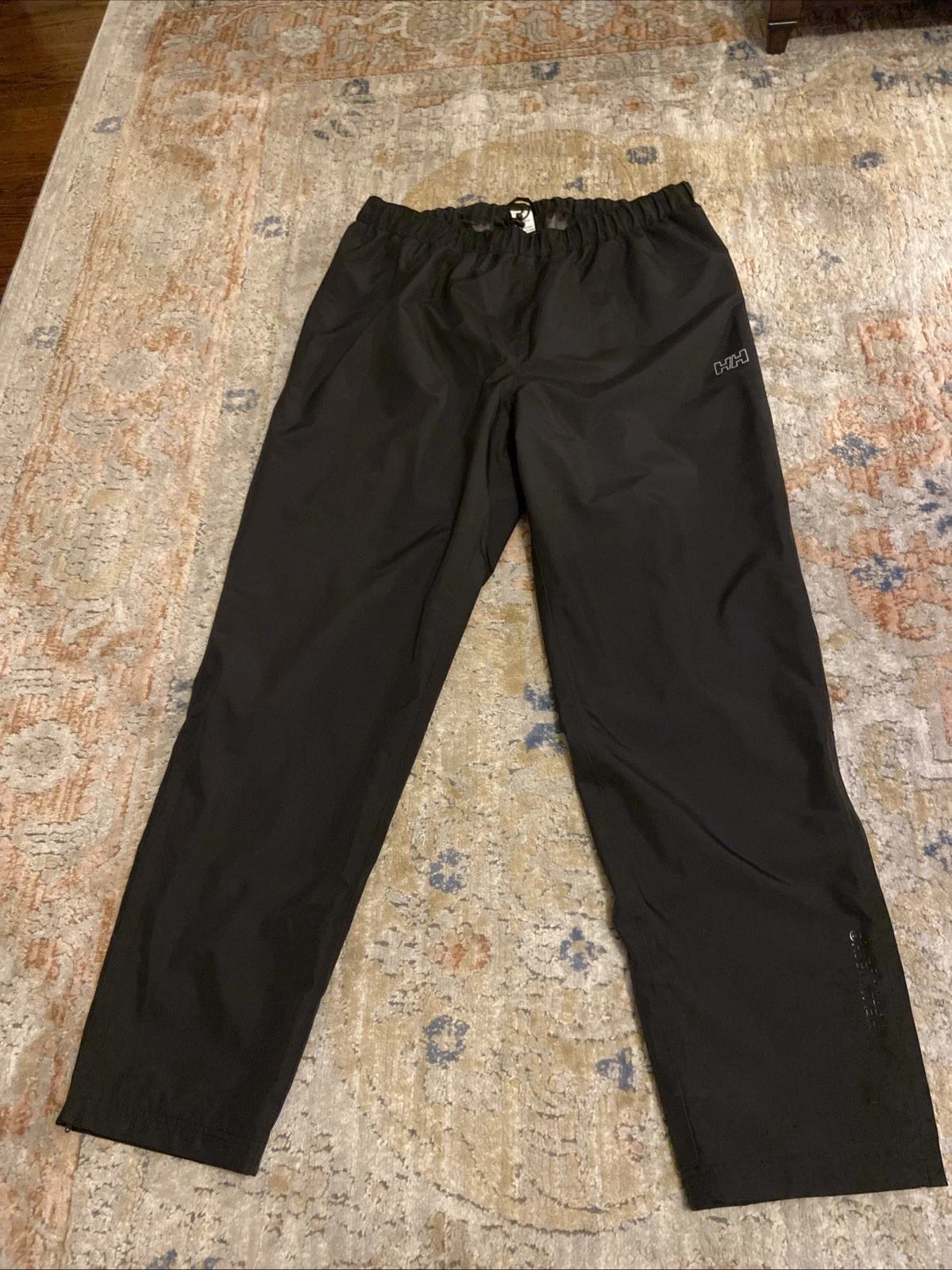Helly Hansen Men's 2XL Black Waterproof Rain Pants HH Tech Leg Zip Packable