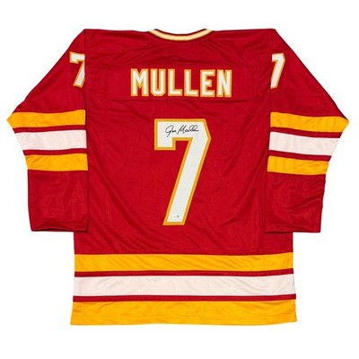 Joe Mullen Signed Autographed Calgary Flames Custom Jersey JSA Witness COA