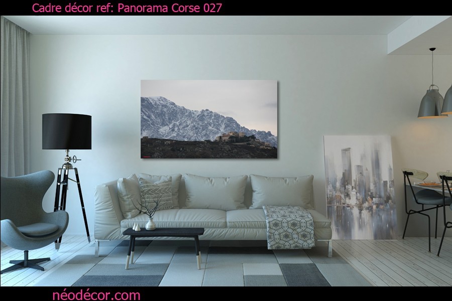 Panorama Corse 027 cadre décoratif mural en aluminium pour une déco bord de mer