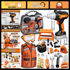 Toddler Tool Set with Toy Drill, Kids Tools, Tool Box Vest - Perfect for 3 Ye