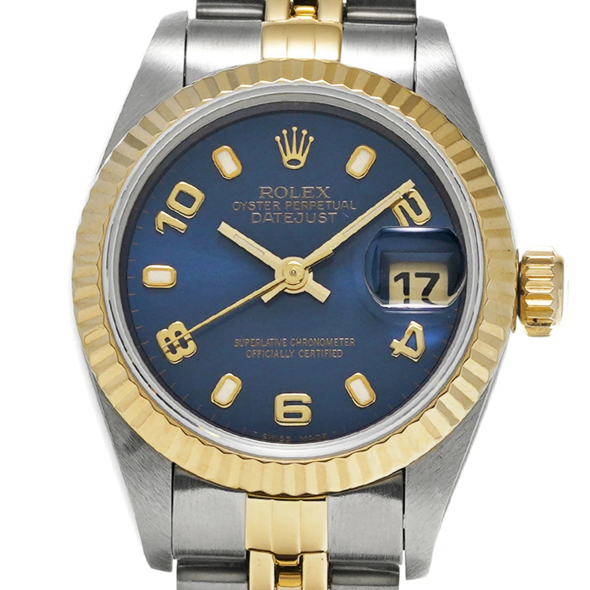 ROLEX Datejust 69173 Blue Case Size 26 x 26 mm Ladies Used Watch #422721 image 6