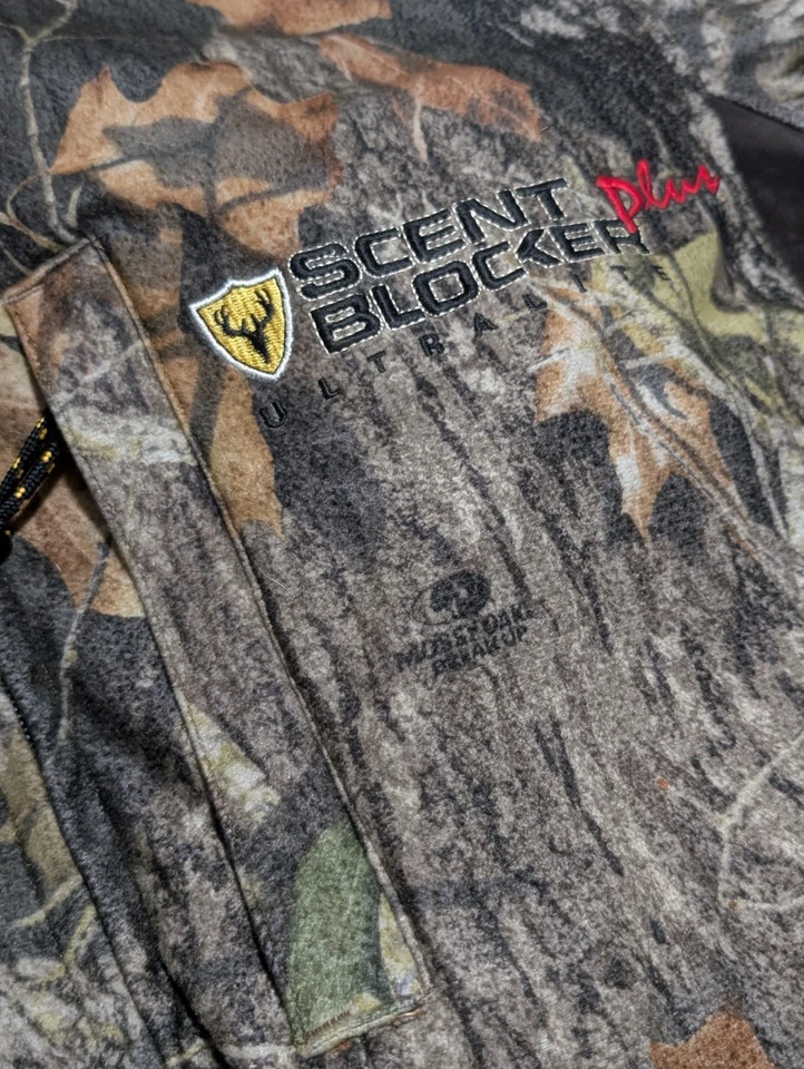 Scent Blocker Plus Zip Up Jacket Mossy Oak 2 Layer Removable Size M - Image 4 of 4