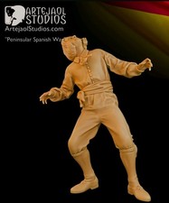  1:16 scale Napoleonic spanish soldier unpainted High Detail 3d printed figure