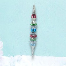 Vintage Retro Long Sphere Ornament Christmas Decor SHIPS WITHIN 10 DAYS NEW