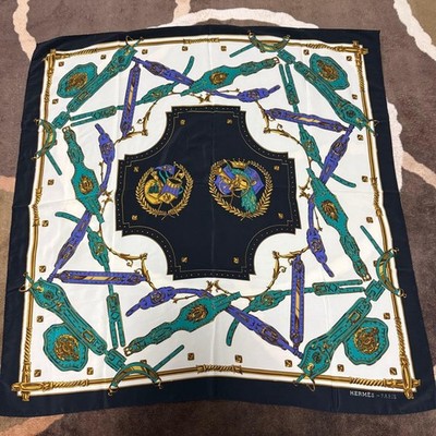 HERMES Silk Scarf 90cm x 90cm