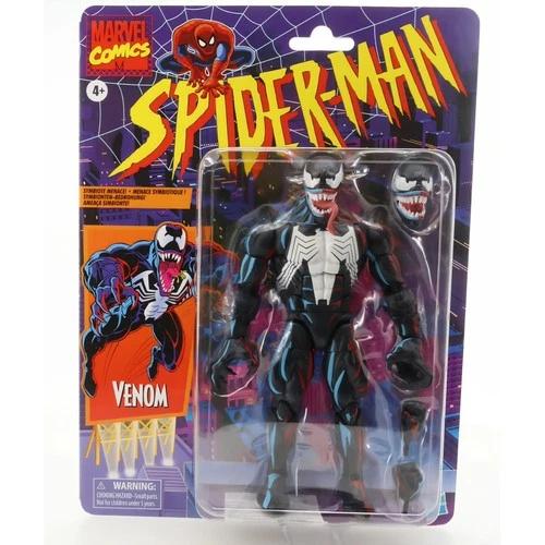 Marvel Legends Venom Figure 6" Cel-Shaded Retro Card Animated Hasbro F0199 image 2