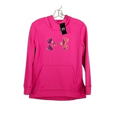 Under Armour Fleece Hoodie Girls Magenta Pink Size YLG NWT