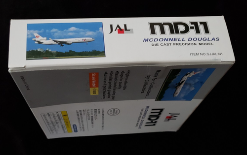 JAL Japan Airlines Mcdonnell Douglas MD-11 w/ Stand Scale 1:500, Star Jets IOB - Picture 9 of 9
