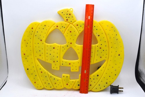 Lucky Seven Light Window Jack o Lantern Pumpkin Stars Window Halloween Set of 2 - Picture 2 of 4