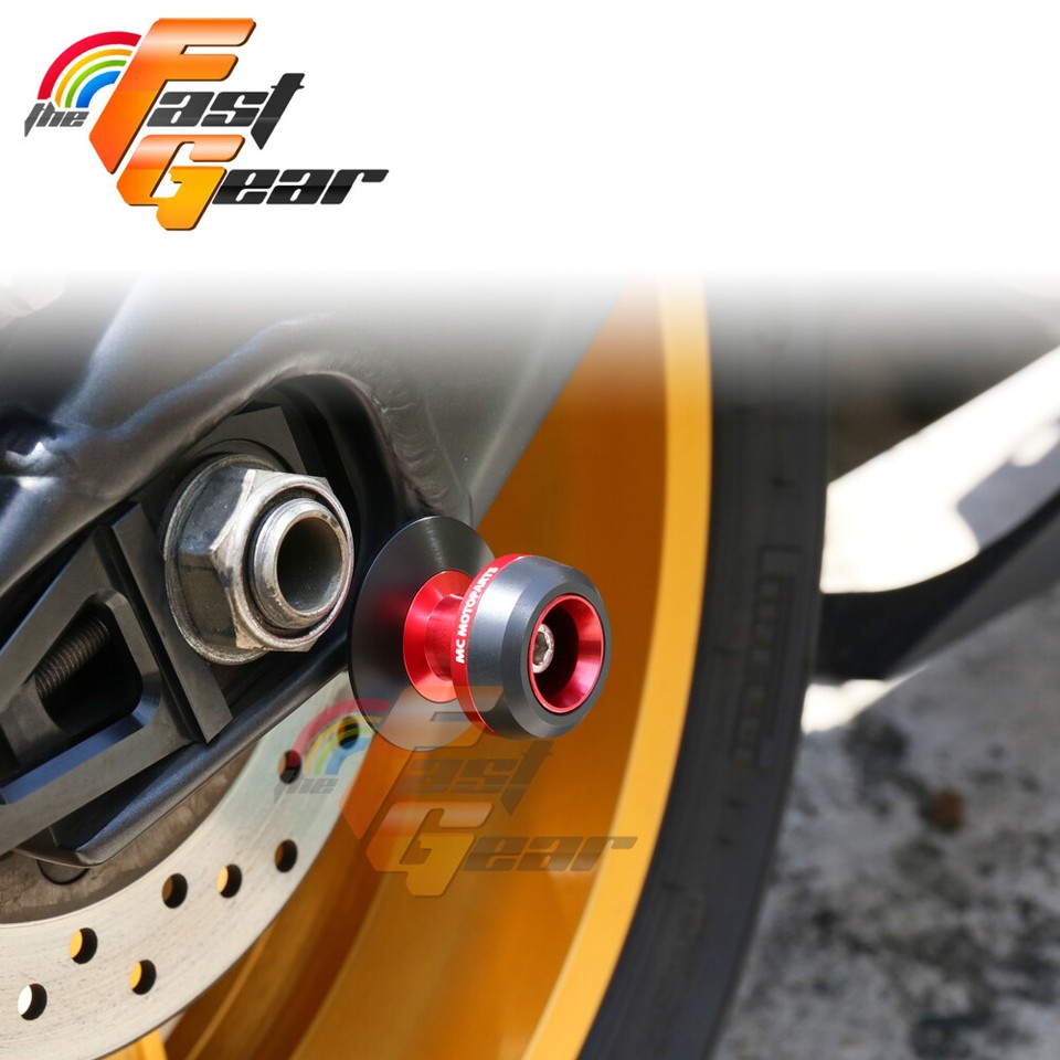 RED 8mm Rear Swingarm Spools Sliders For Triumph DAYTONA 675 / R 1117