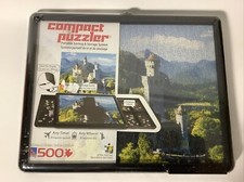 Puzzle Neuschwanstein Castle Compact Puzzler Portable System 500 Pieces NEW