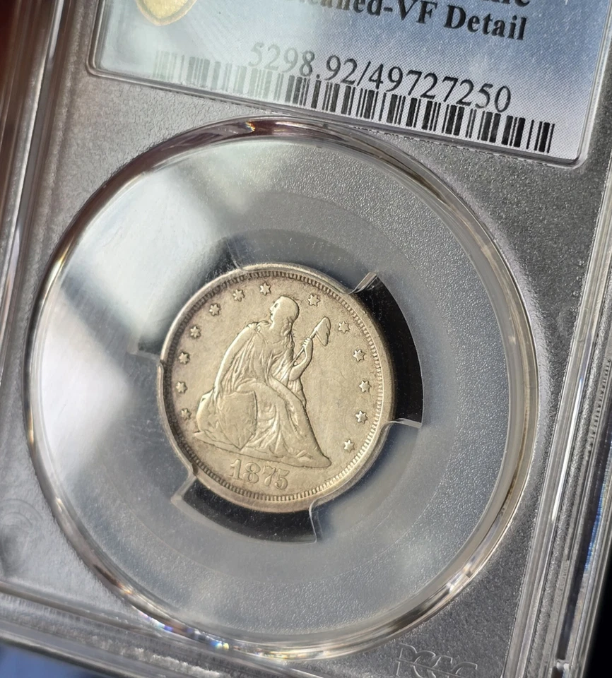 1875 S 20c Twenty Cent - PCGS VF - Strong Details! - Image 4 of 4