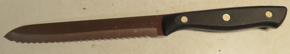 Cuchillo para pan Farberware acero inoxidable 10" 20G890 hoja dentada de 5,5" bonito usado Foto 3 de 4
