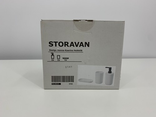 Storavan IKEA Bathroom Set 3Pc STORAVAN Toothbrush Holder Soap Dispenser Tray ...