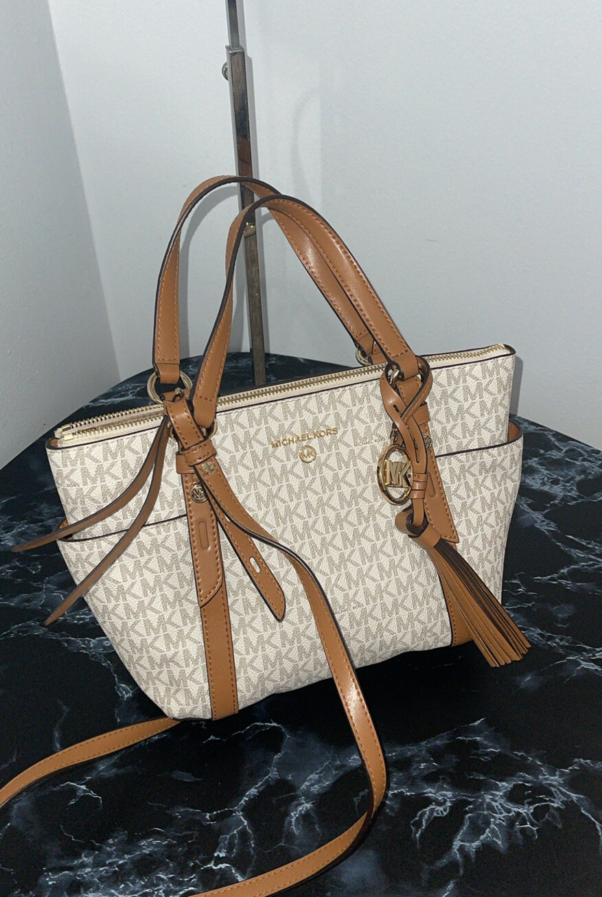 MICHAEL KORS Bag Vanilla Brown Logo Sullivan Converti… Gem