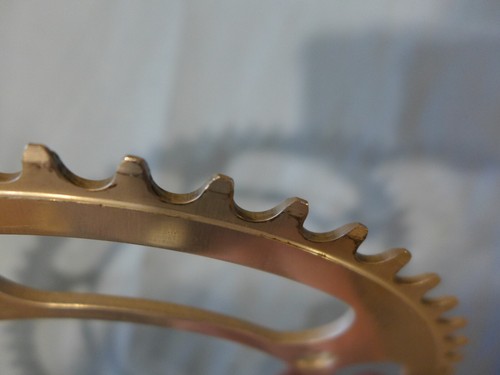 Campagnolo Nuovo Record 54 chainring nice used patent marking no pin - Picture 9 of 11