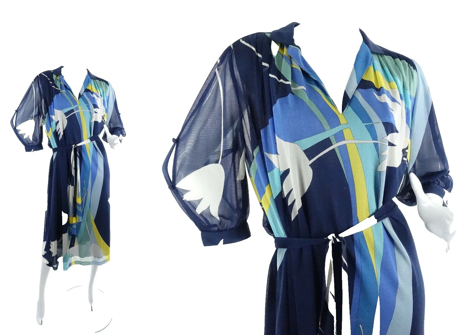 Art Deco Vestidos VINTAGE 1970s Sintético para Mujeres