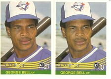 2 CARD1984 DONRUSS GEORGE BELL BASEBALL CARD LOT #73