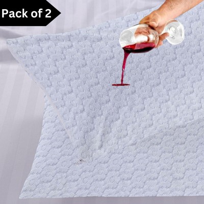 WASSERDICHTE KISSENHÜLLE SCHONER 2 4ER PACK FROTTEE KISSENBEZUG MIT REISSVERSCHLUSS