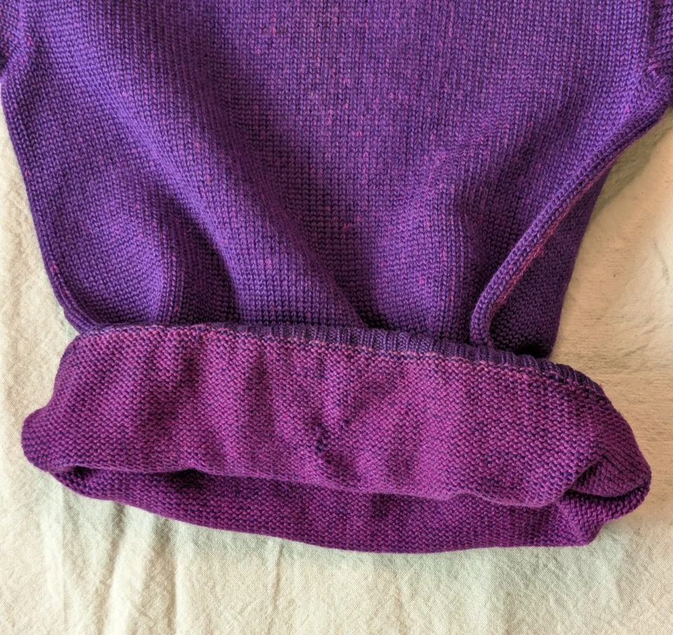 O'Shea Knitting Mills Chicago 1920s Purple Wool Athletic Sports Knit Sweater SM - Image 4 of 4