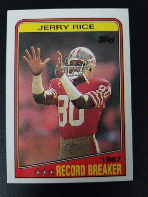 1988 Topps Jerry Rice Record Breaker San Francisco 49ers Card 6 EBay