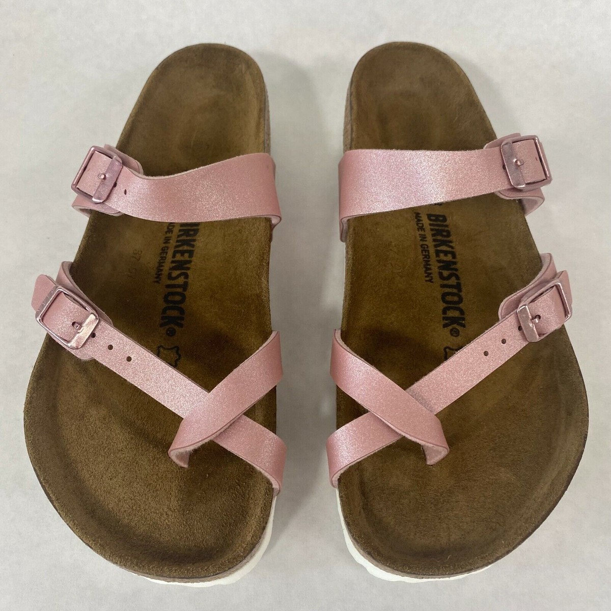 Birkenstock New w/o Box Mayari Icy Metallic Old Rose Birko-Flor