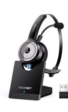 TeckNet Bluetooth 5.0 Wireless Headset TK-HS003 AI Noise Cancelling Microphone
