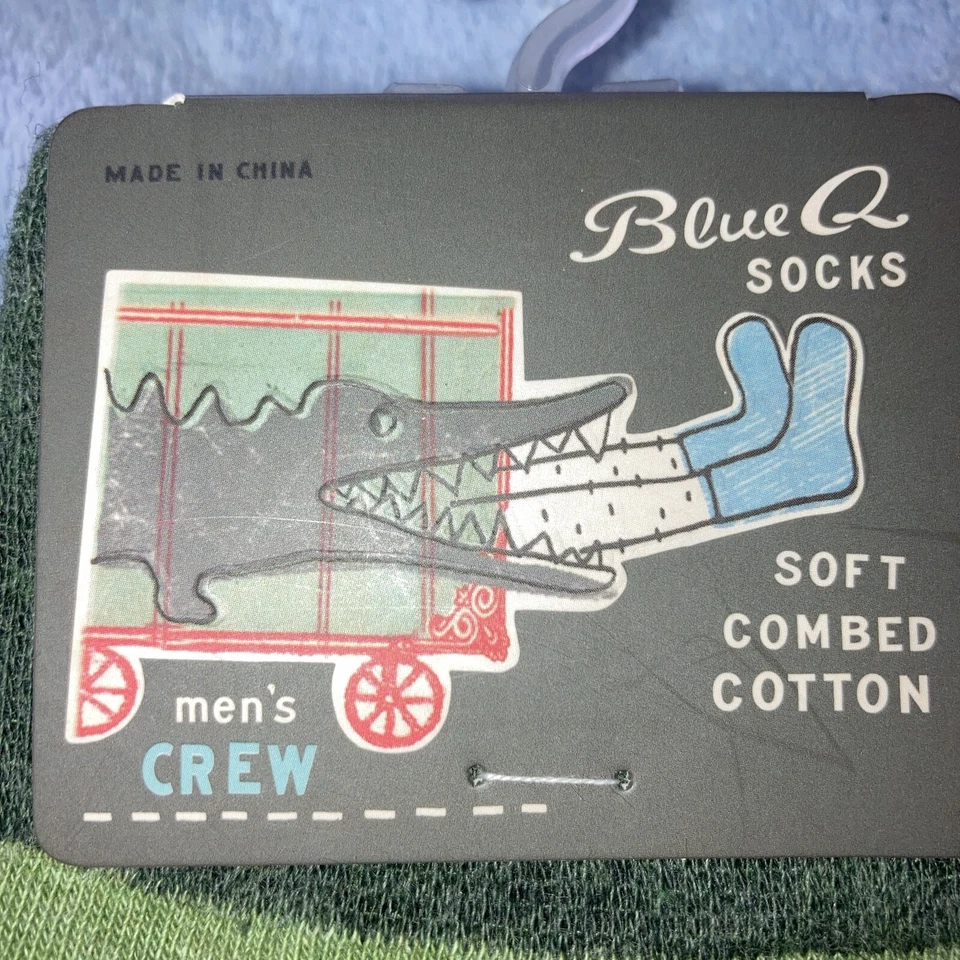 NWT Blue Q Adult in Training Crew Socks Green Novelty Funny Gift - Image 4 of 4