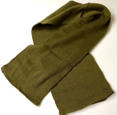 #ad WWII US ARMY PARATROOPER INFANTRY WINTER WOOL UNDER KNIT SCARF $29.56