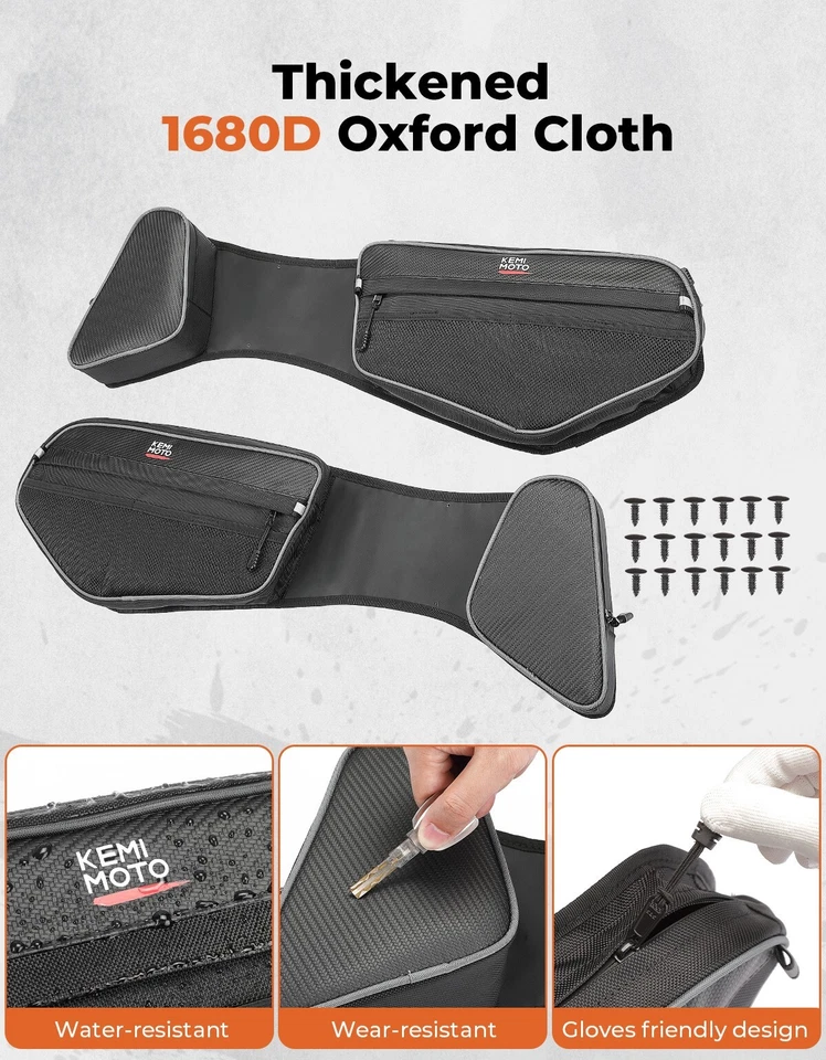 Bolsas de almacenamiento para puertas UTV con rodilleras para Can-Am Commander/Commander Max 2021-2024 Foto 3 de 4