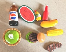 TYCO KITCHEN LITTLES BARBEQUE FEAST Barbie doll set food Pepsi Ketchup pie lot
