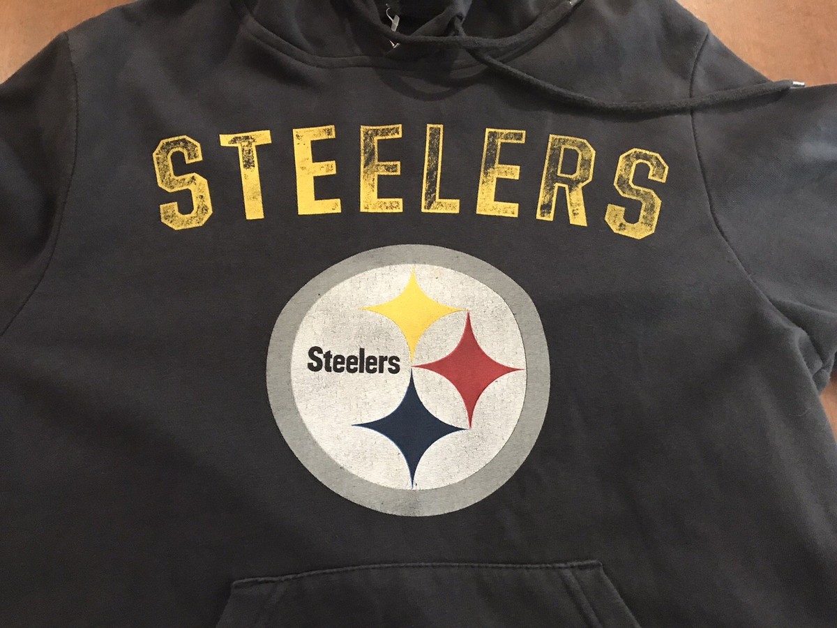 Steelers W NE Black Crop Hoodie - The Locker Room of Downey
