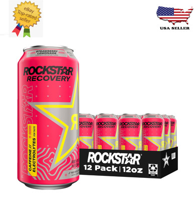 Rockstar Recovery Strawberry Lemonade, 16 Fl Oz (Pack of 12) (Packaging and Form