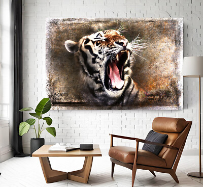 Leinwand Bilder Tiere Tiger Wandbilder XXL Wohnzimmer  Max. 150x100x4cm 1758