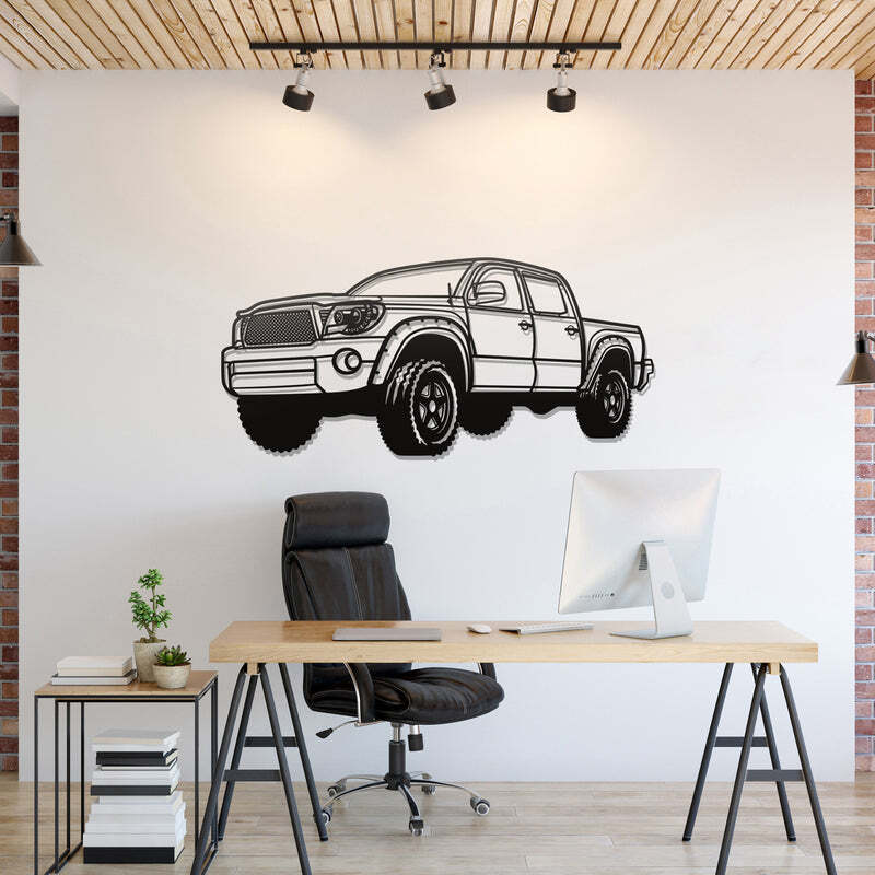 Wall Art Home Decor 3D Acrylic Metal Car Auto Poster USA Silhouette 2008 Tacoma