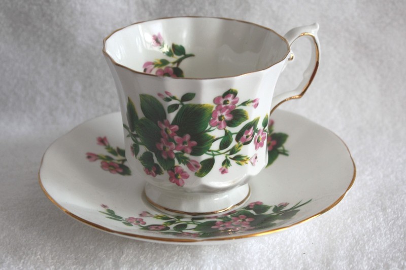 Elizabethan Fine Bone China Canadian Provincial  "Mayflower" Teacup & Saucer