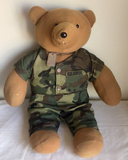 Vintage 1985 J.J. Wind Patriot Bear U.S. Army Soldier Plush Toy 23"