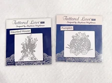 2 TATTERED LACE HALLOWEEN DIES - PUMPKIN & HAUNTED HOUSE