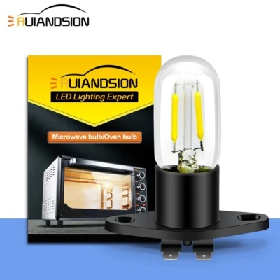 RUIANDSION 1pc Microwave LED Bulb Z187 Base 110V-130V 25W Replacement Oven Lamp White 6000K