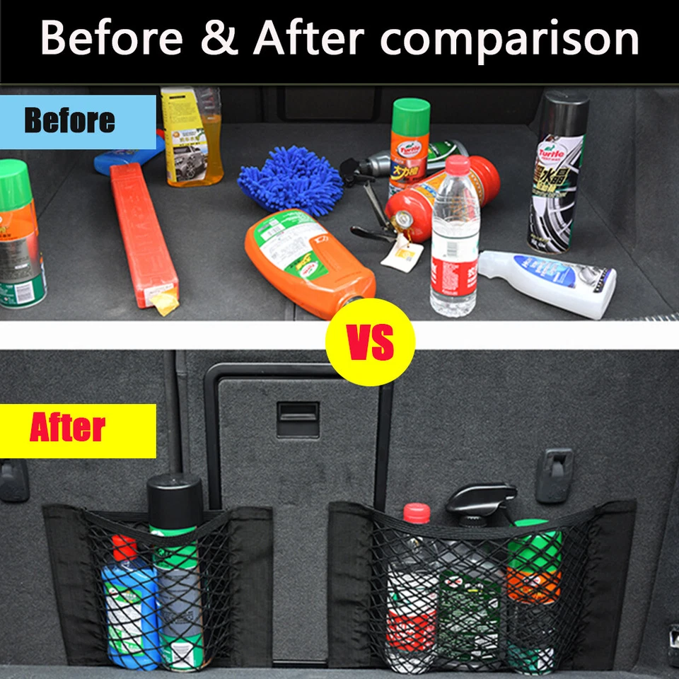 Bolsa de almacenamiento de malla elástica para maletero trasero de coche 50*25 Foto 4 de 4