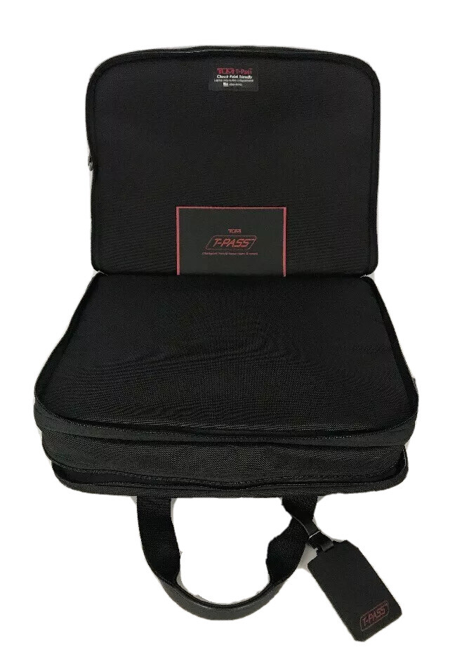 Tumi T-Pass Expandable Laptop Messenger Black Briefcase Bag
