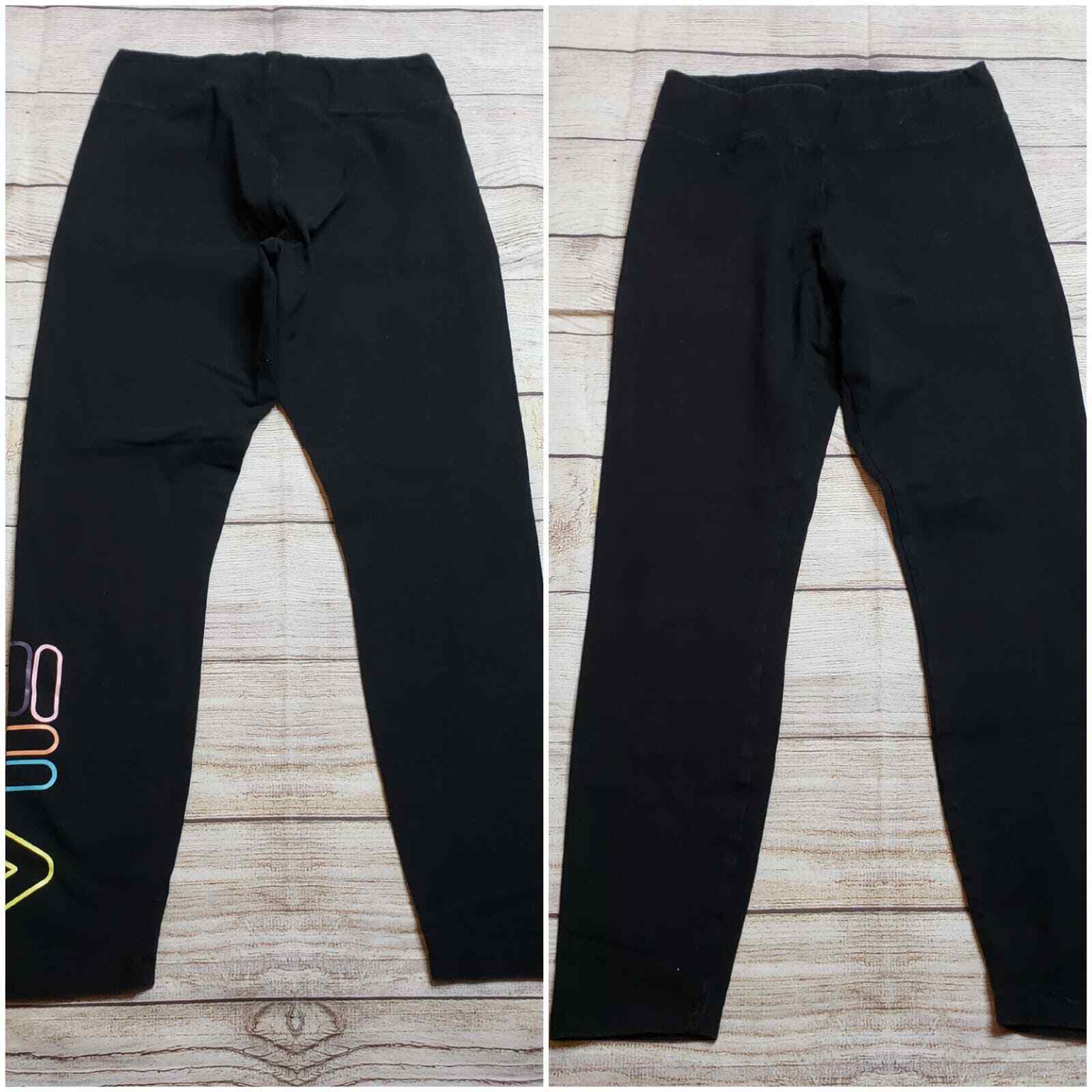 Fila leggings donna sportivi cropped nero taglia media