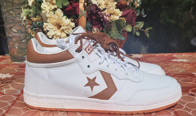 Converse Fastbreak Pro White Tan Sports A09211C Men's Shoes Size 9.5  2x Laces