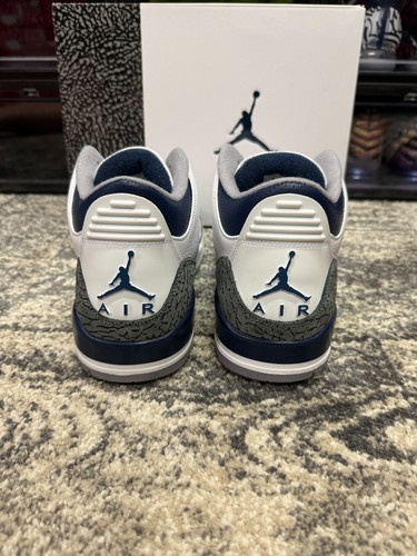 NIKE AIR JORDAN 3 RETRO 'MIDNIGHT NAVY' - SIZE 13 MENS US - BNIB - DEADSTOCK - Picture 4 of 8