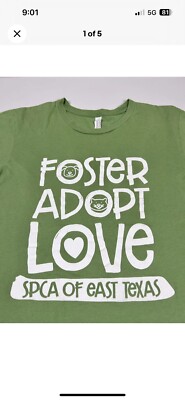 Lot of 4 Spca T Shirts Dogs Cats Pink Green Animal Rescue Graphics