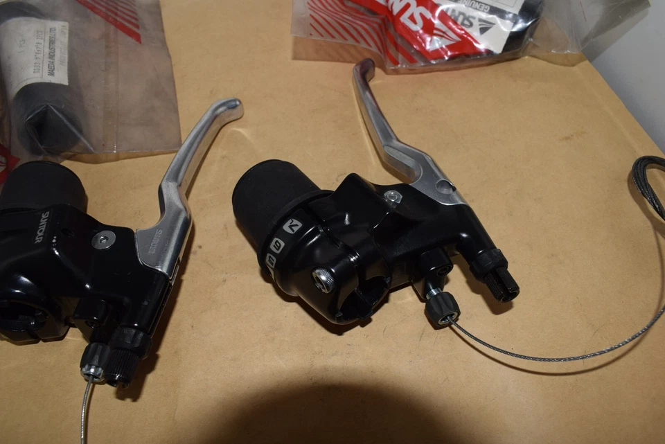 SunTour S-1 Twist Shifter brake Lever Set  3x7 speed index vintage Japan NOS - Image 4 of 4