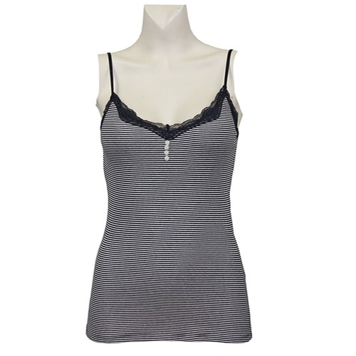 Camiseta sin mangas chaleco Ex Morgan para mujer y niña con cordones negro y azul marino - Imagen 13 de 14